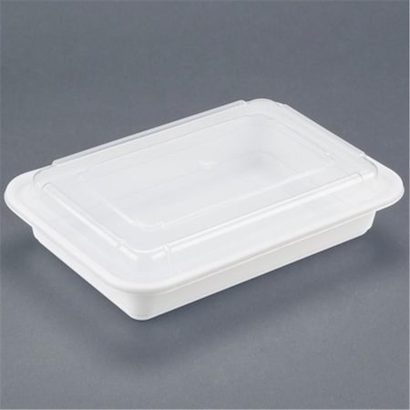 Newspring Versatainer Rectangular Combo - White Base With Clear Lid, 28 Oz. NC868